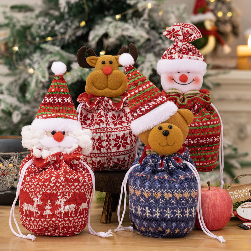 🎁Christmas sale 40% off🎁Christmas Knitted Doll Gift Bags