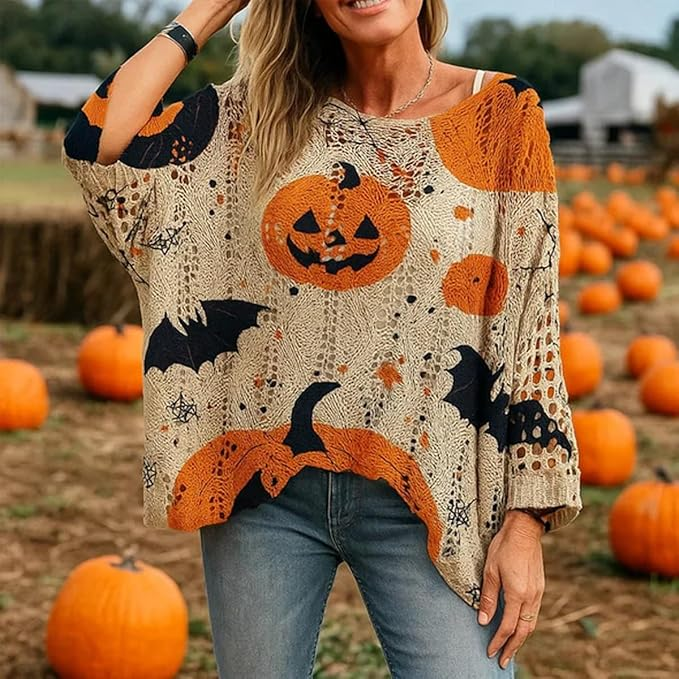 🎃Halloween Sale 40% Off🎃Women's Halloween Print Knit