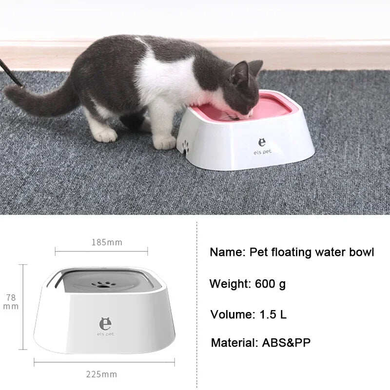 💦Say Goodbye to Water Splashes! Splash-proof pet water bowls keep your floors dry! Limited-time offer🎁