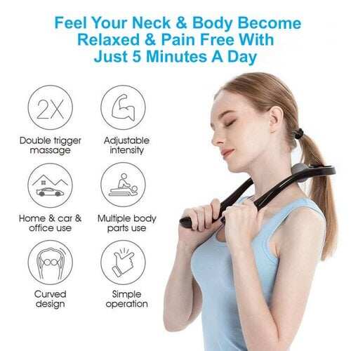 💆‍♀️Double the relaxation, relieve stress in an instant! Dual acupoint neck massager🎁Limited-time offer